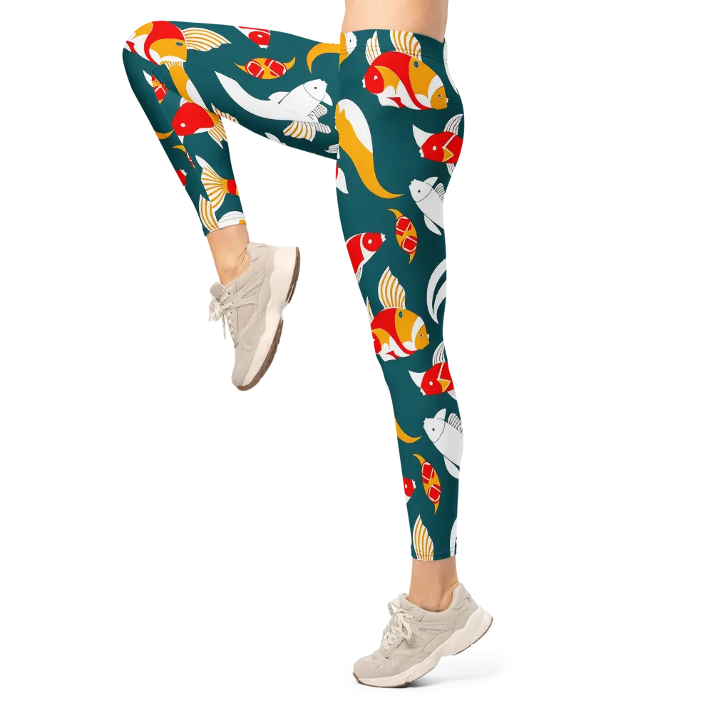Carp Carnival on Leggings — Left