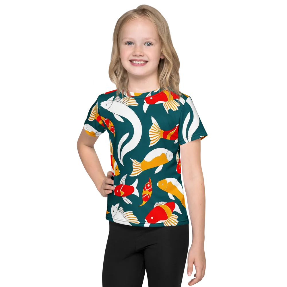 Carp Carnival on Kids Crew Neck T-Shirt — Front