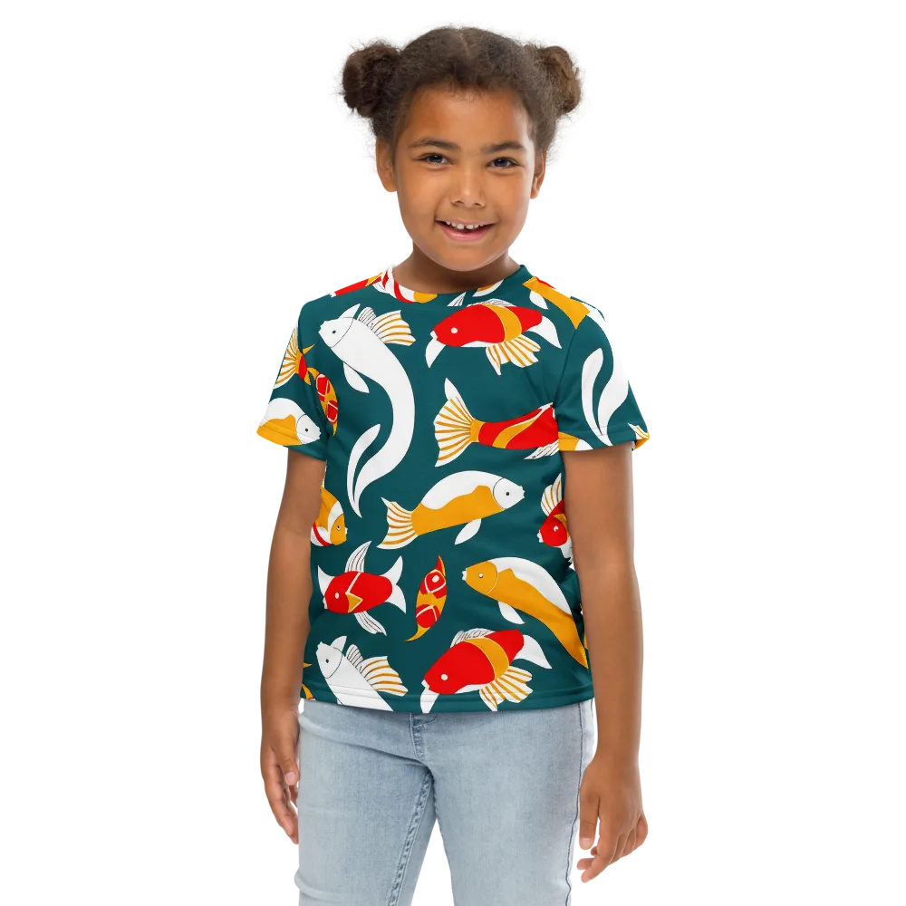 Carp Carnival on Kids Crew Neck T-Shirt — Front
