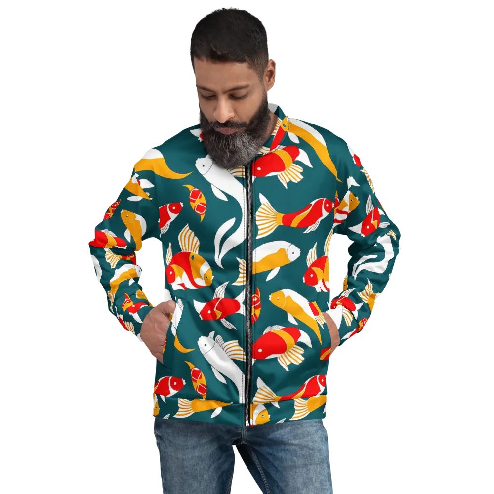 Carp Carnival on Bomber Jacket — Front