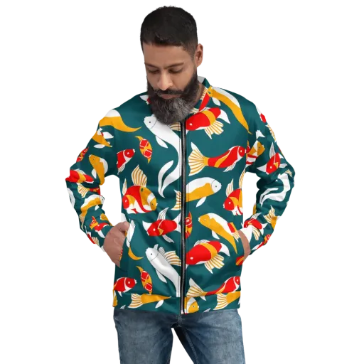 Carp Carnival on a Bomber Jacket