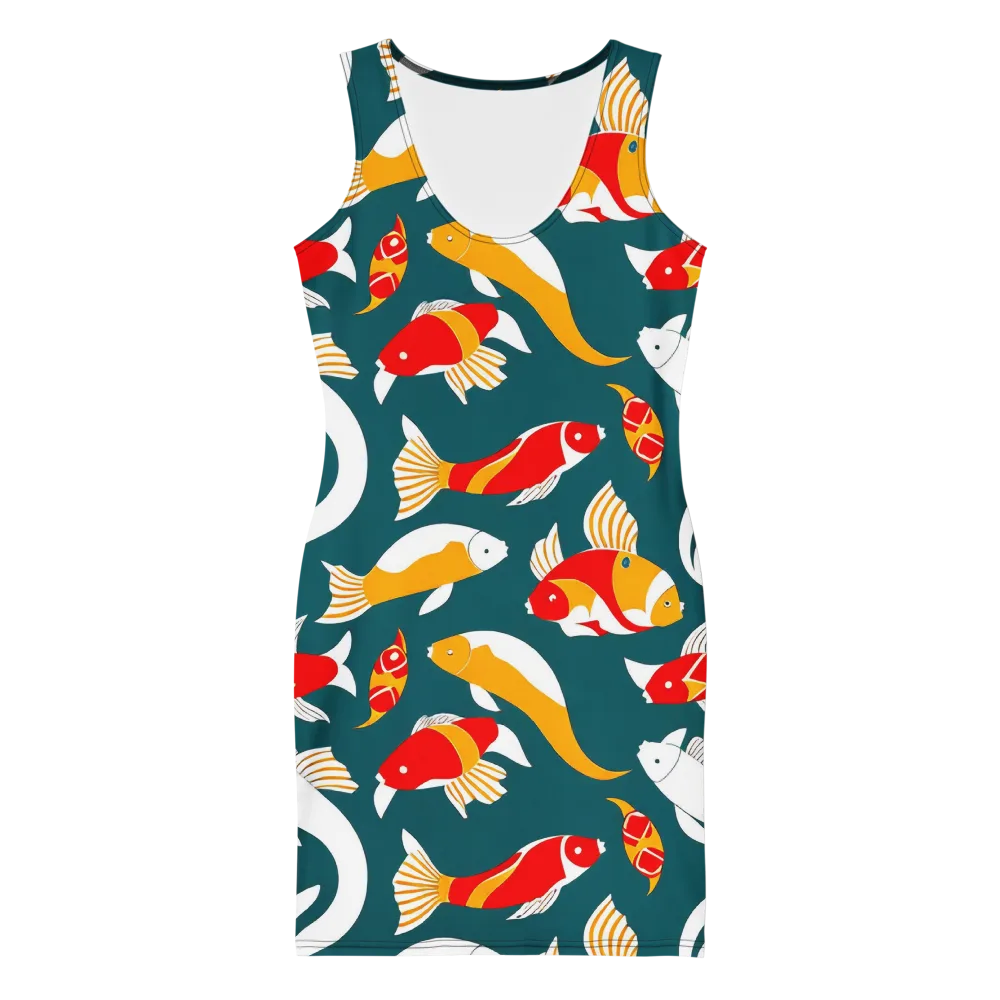 Carp Carnival on Bodycon Dress — Front