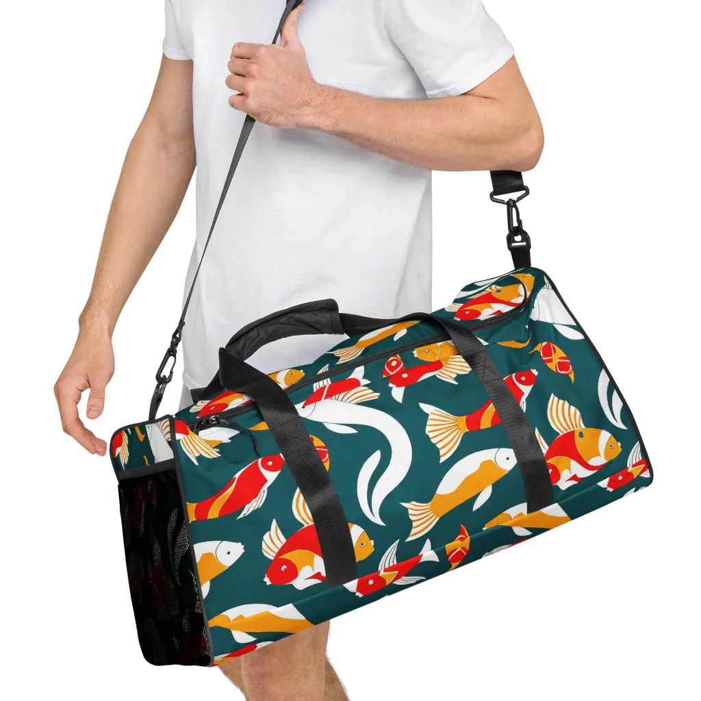 Carp Carnival on Duffle Bag — Right Front
