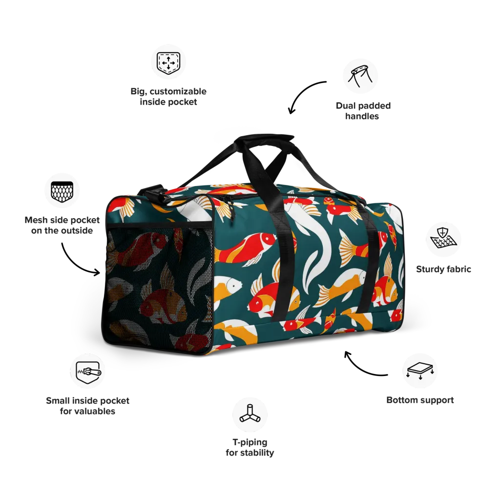Carp Carnival on Duffle Bag — Right Front