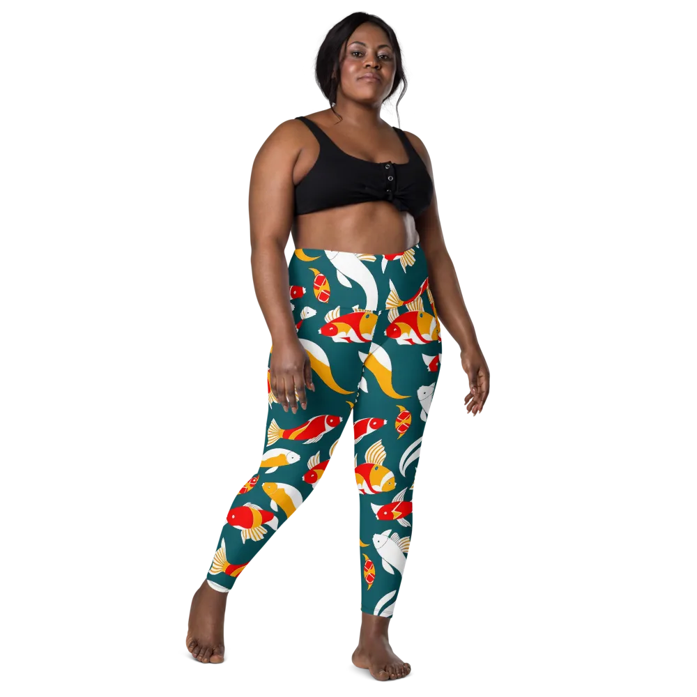 Carp Carnival on Leggings with Pockets — Front
