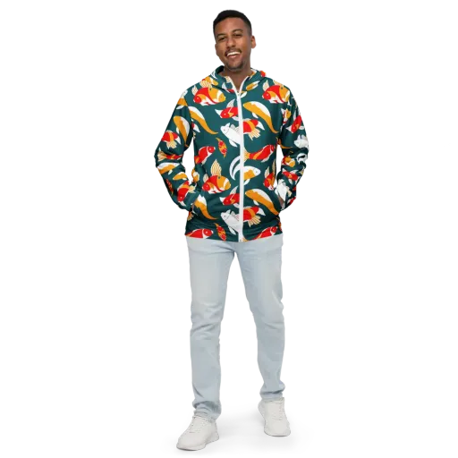 Carp Carnival on a Men's Windbreaker