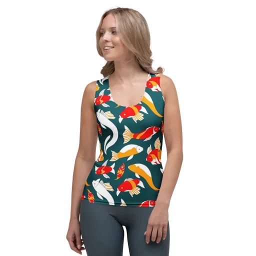 Carp Carnival on a Women's Tank Top