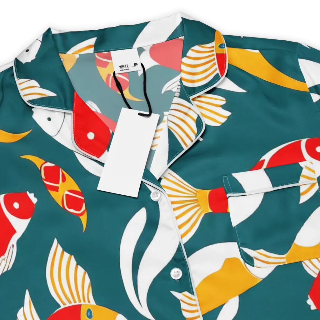 Carp Carnival on Women's Short Sleeve Pajama Top — Product details