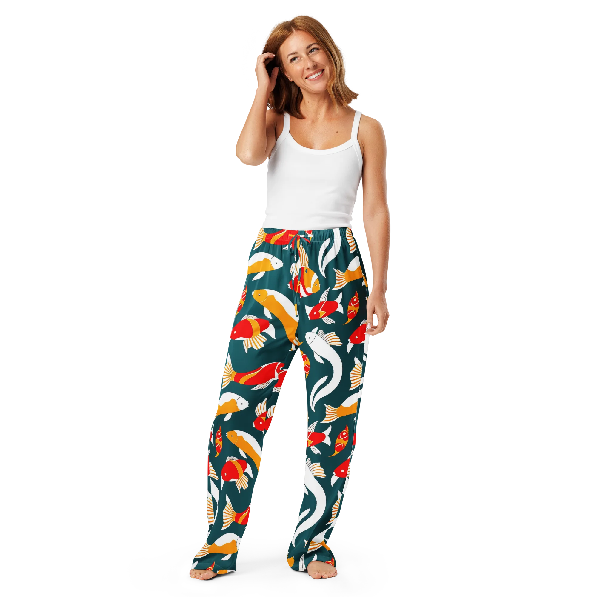 Carp Carnival on Women's Pajama Pants — Front