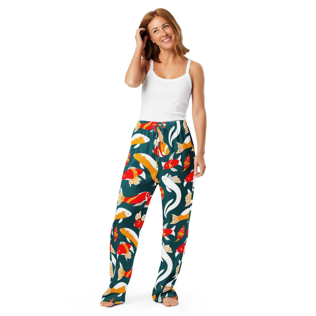 Carp Carnival on Women's Pajama Pants — Front
