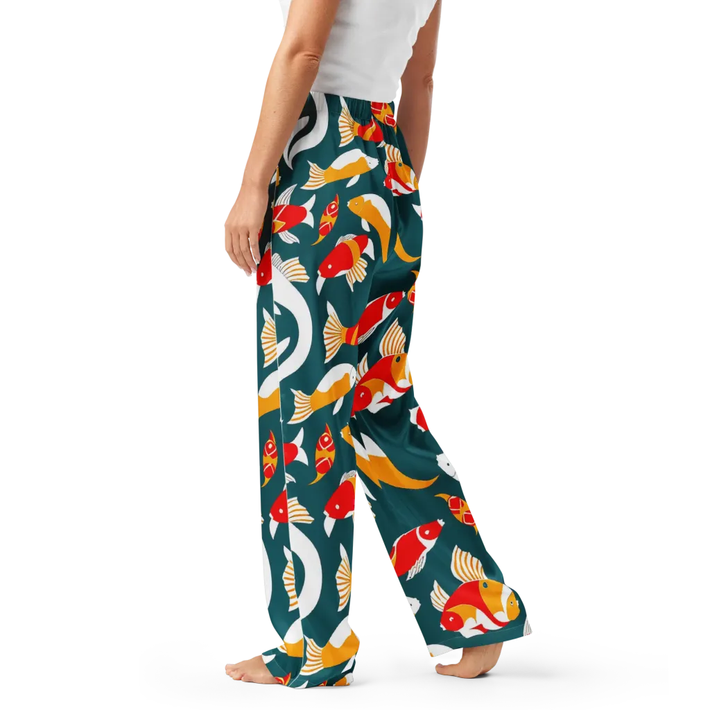 Carp Carnival on Women's Pajama Pants — Left