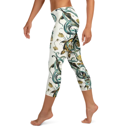 Gilded Eddies on a Capri Leggings