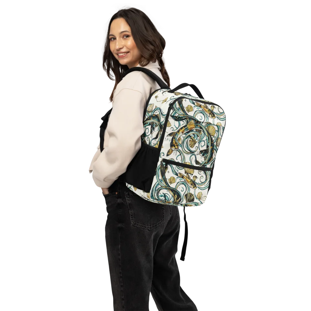 Gilded Eddies on Utility Backpack — Back
