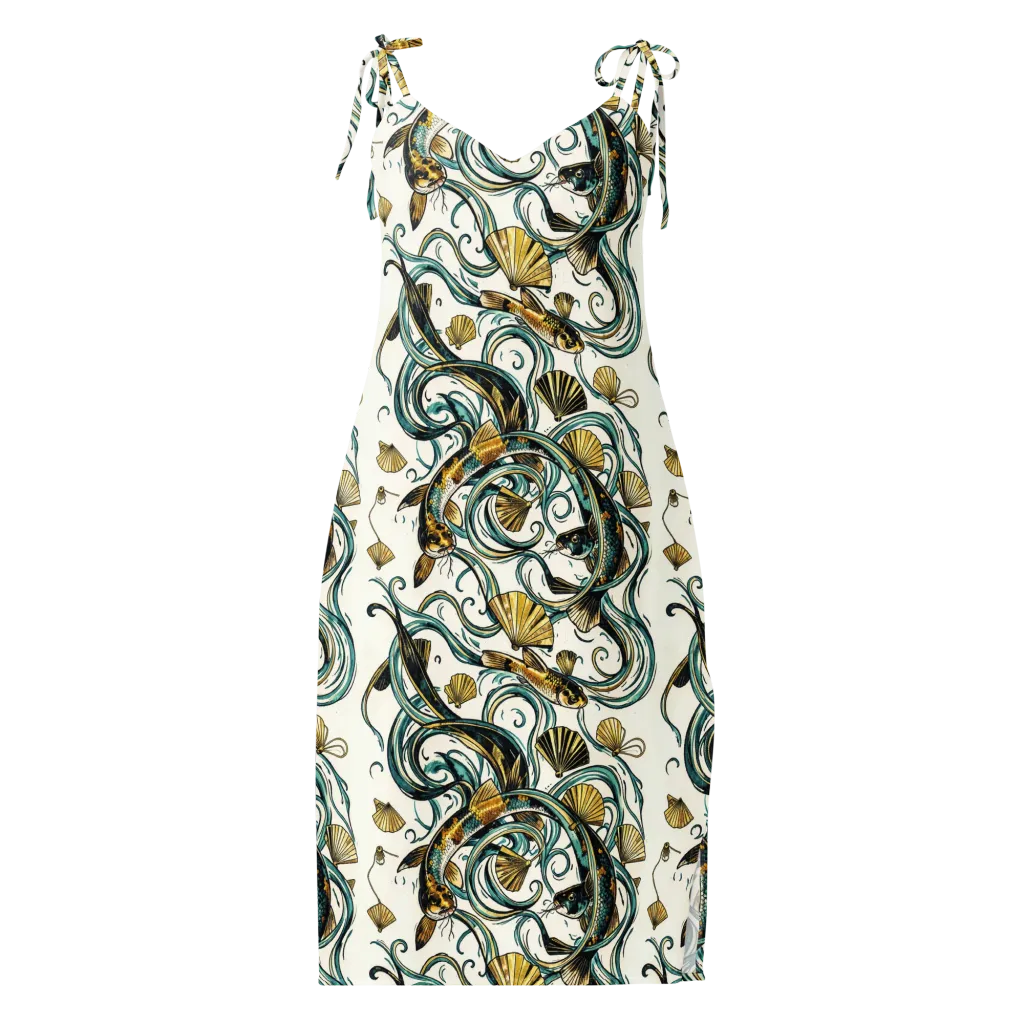 Gilded Eddies on Slip Dress — Front