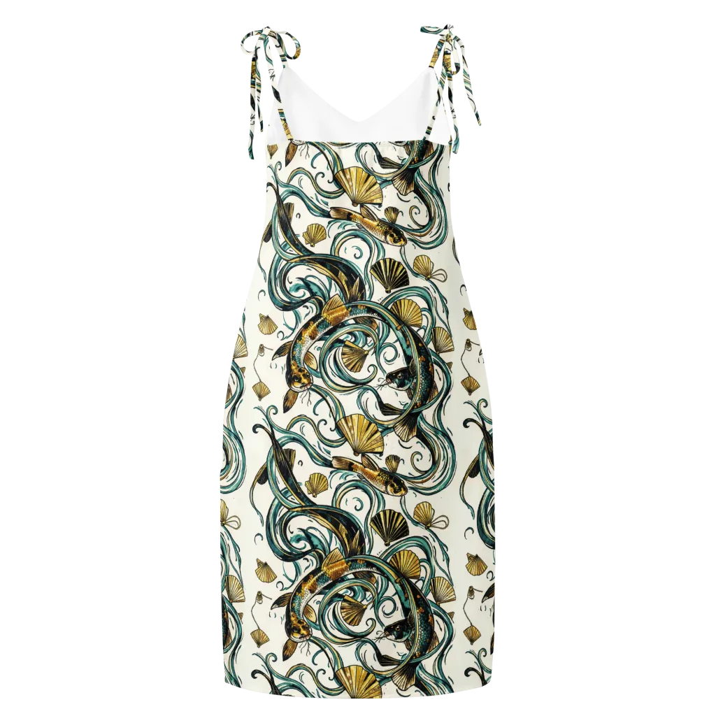 Gilded Eddies on Slip Dress — Back