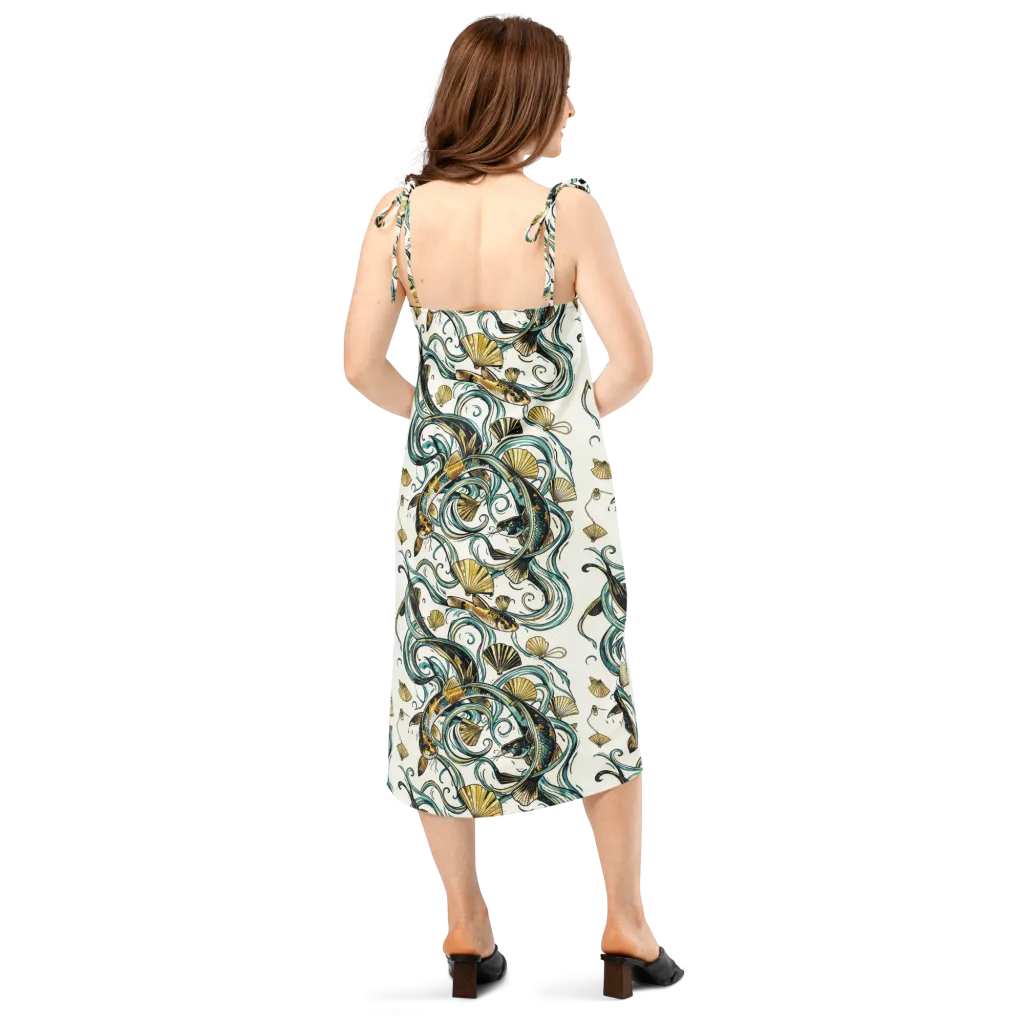 Gilded Eddies on Slip Dress — Back