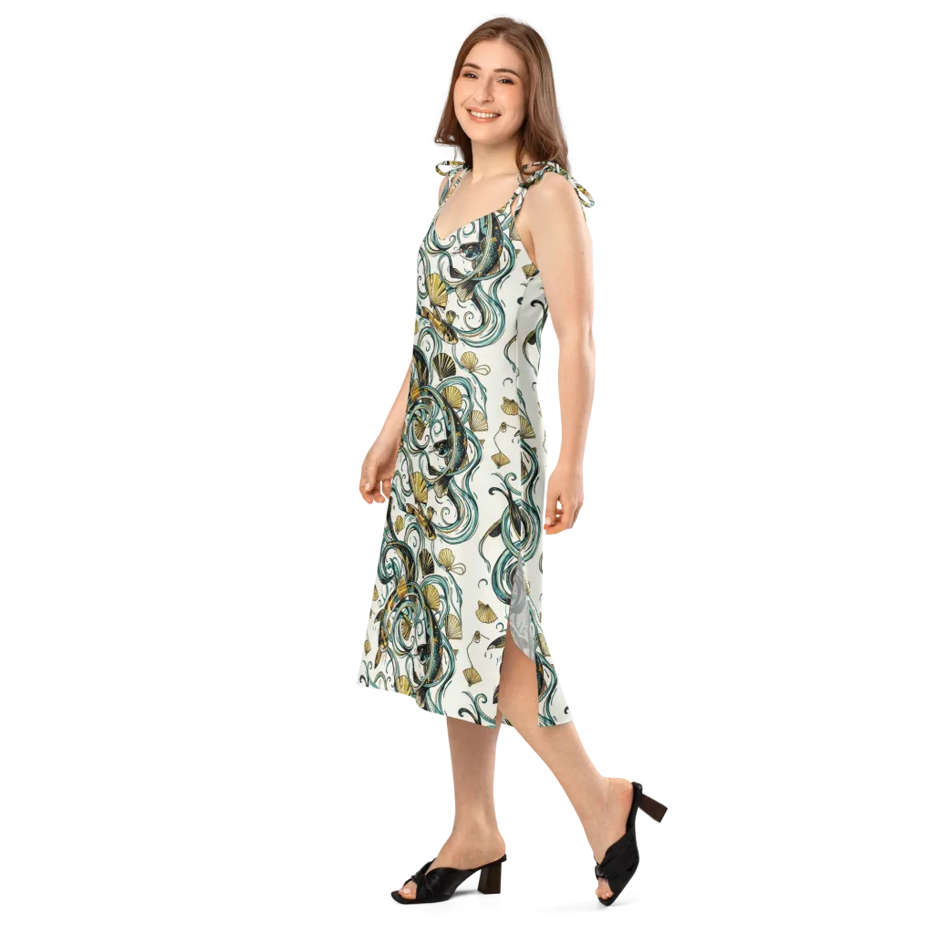 Gilded Eddies on Slip Dress — Left Front