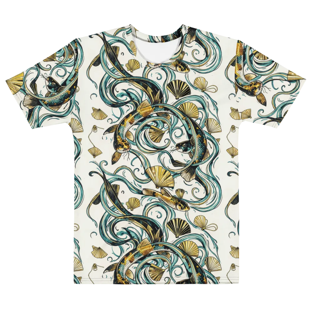 Gilded Eddies on Men's Cotton Crew Neck T-Shirt — Front