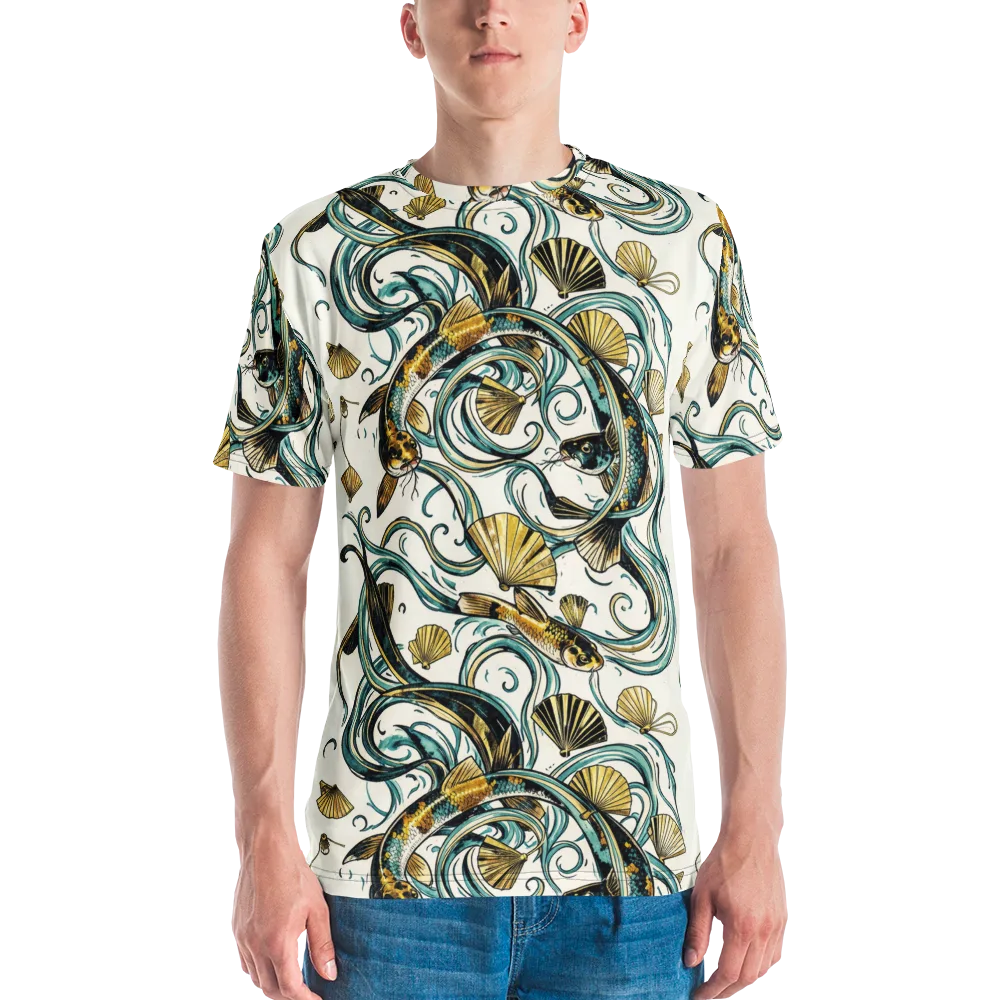 Gilded Eddies on Men's Crew Neck T-Shirt — Front