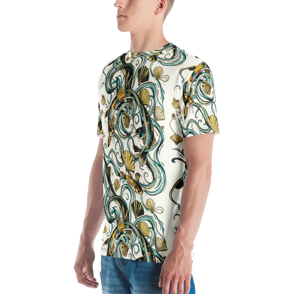 Gilded Eddies on Men's Crew Neck T-Shirt — Left