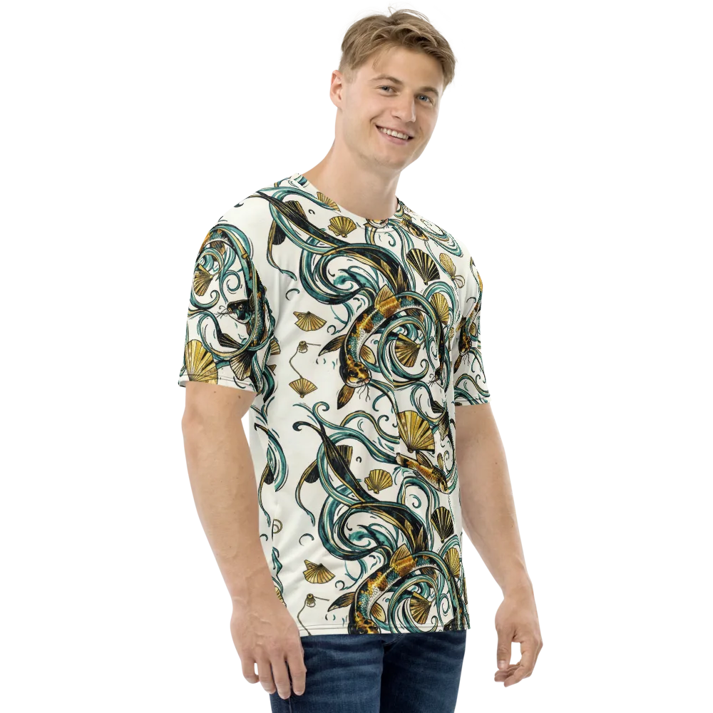 Gilded Eddies on Men's Crew Neck T-Shirt — Right