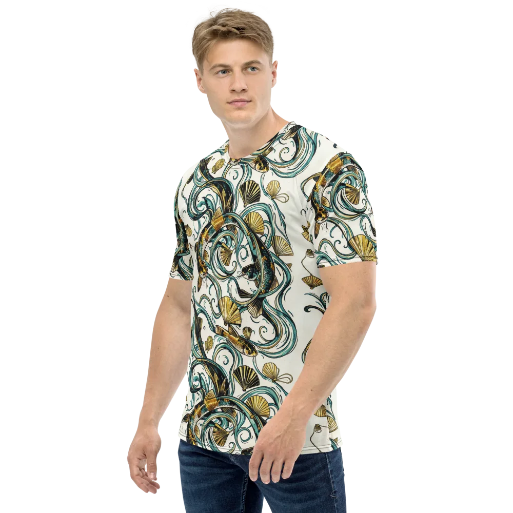 Gilded Eddies on Men's Crew Neck T-Shirt — Left