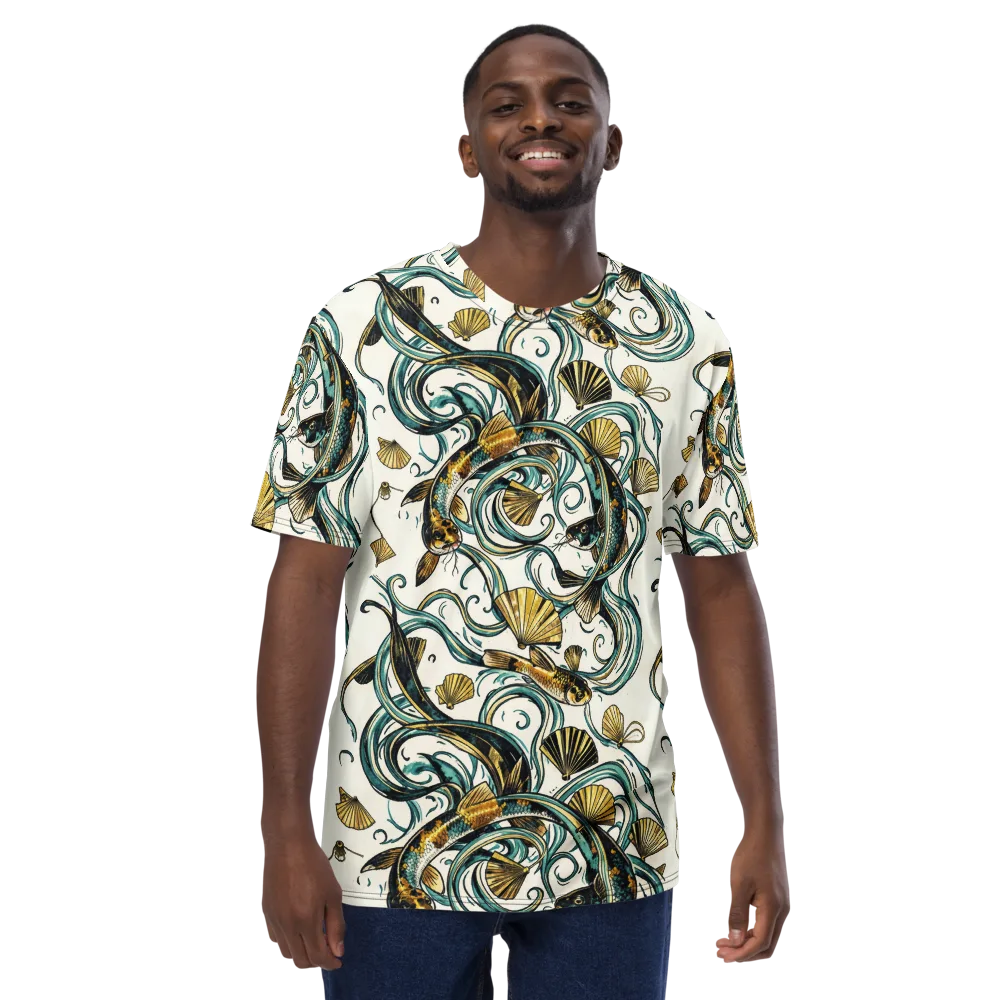 Gilded Eddies on Men's Crew Neck T-Shirt — Front