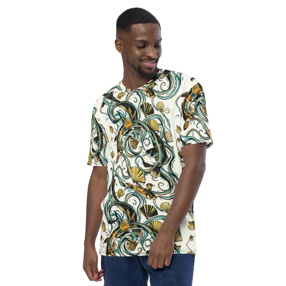 Gilded Eddies on Men's Crew Neck T-Shirt — Left