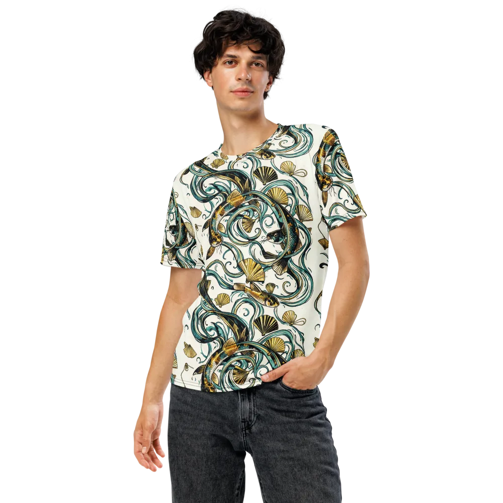 Gilded Eddies on Men's Crew Neck T-Shirt — Front