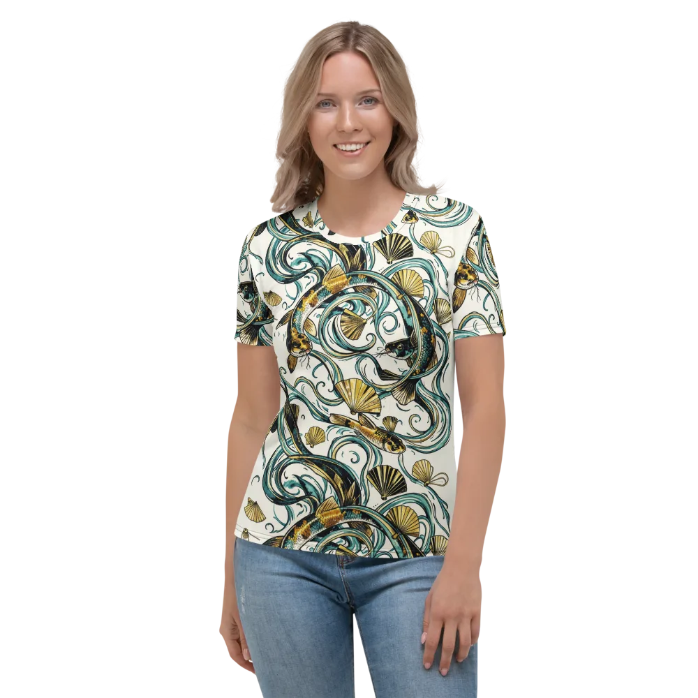 Gilded Eddies on Women's Crew Neck T-Shirt — Front