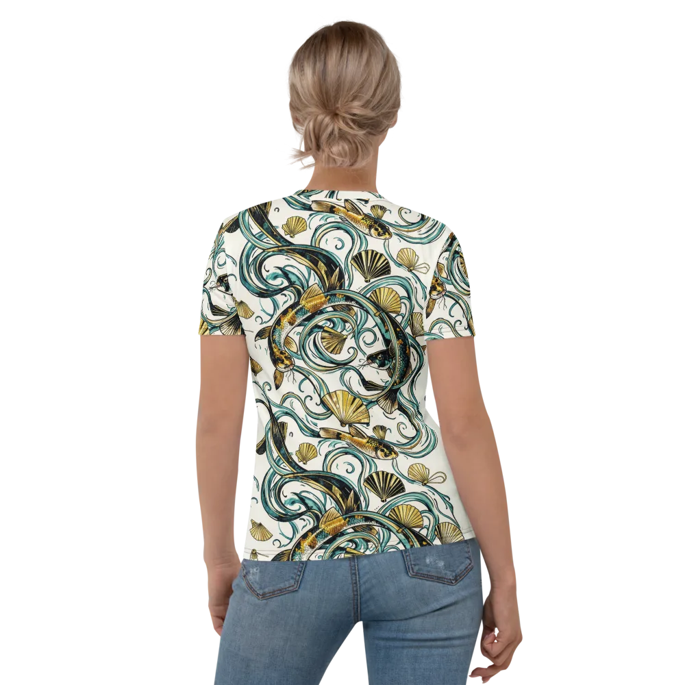 Gilded Eddies on Women's Crew Neck T-Shirt — Back