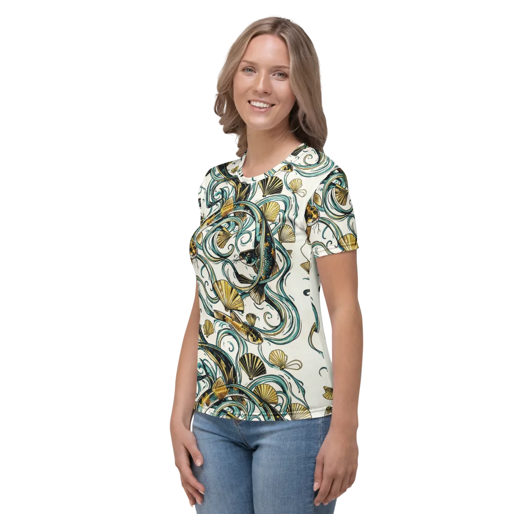 Gilded Eddies on Women's Crew Neck T-Shirt — Left