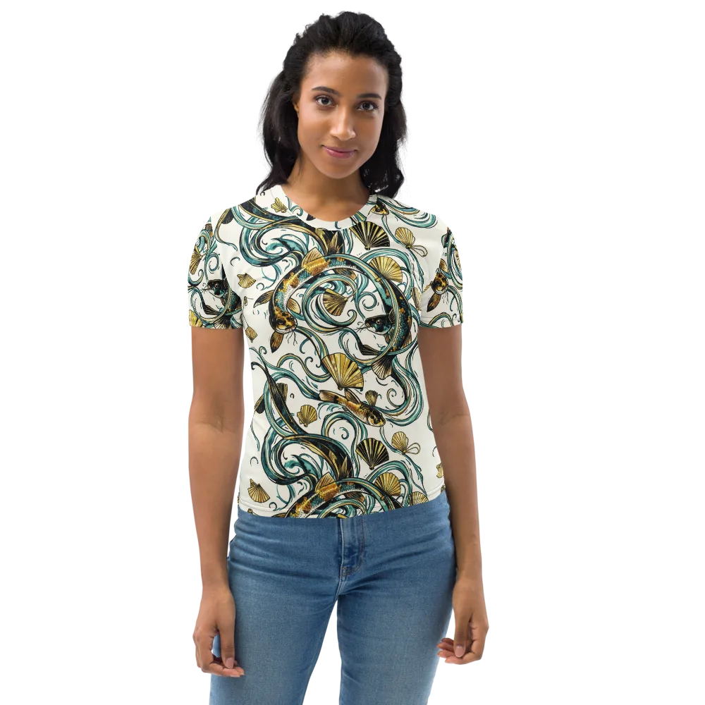 Gilded Eddies on Women's Crew Neck T-Shirt — Front