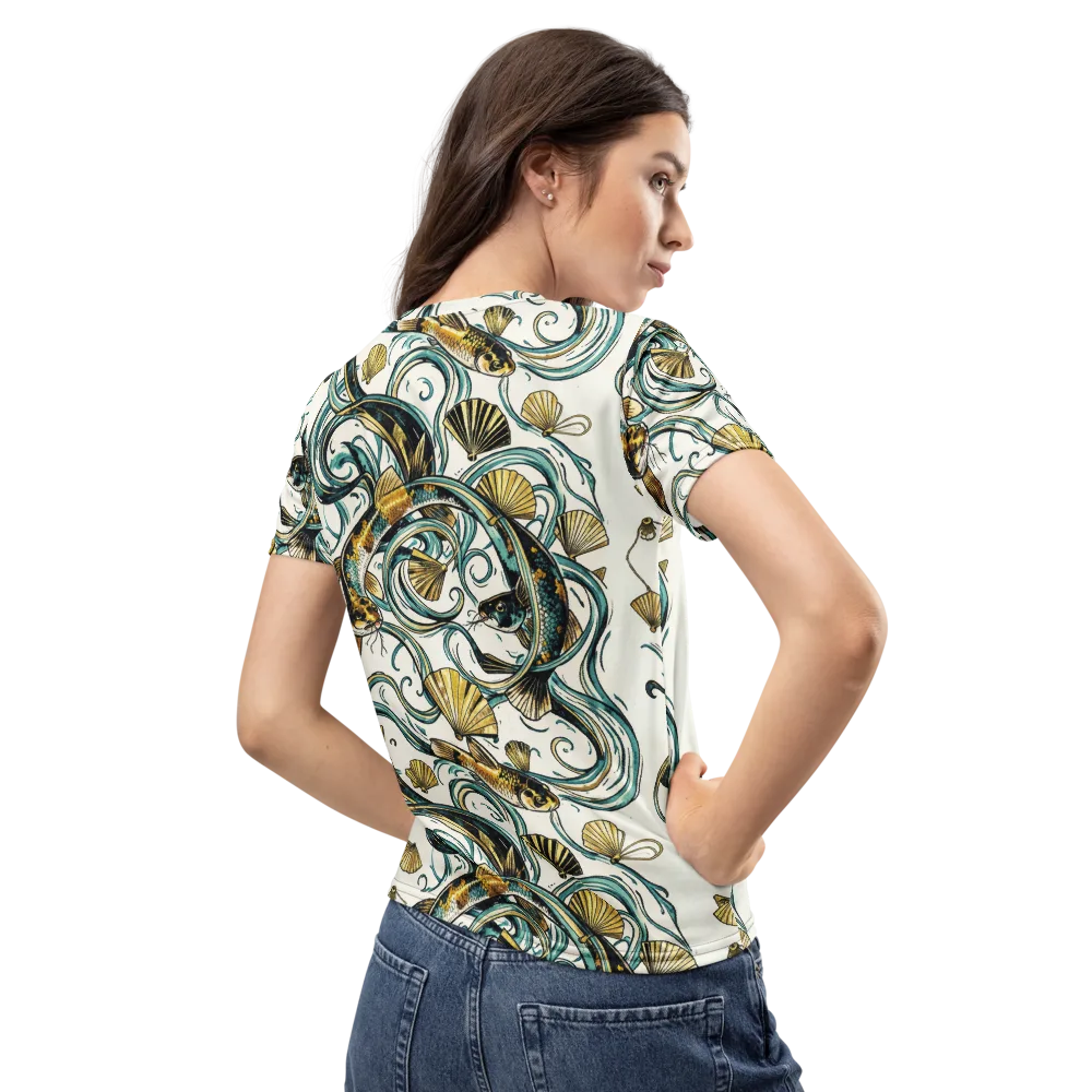 Gilded Eddies on Women's Crew Neck T-Shirt — Back