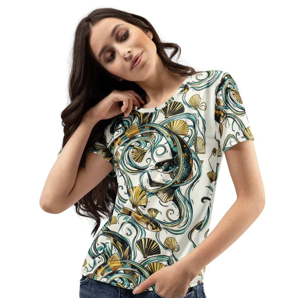 Gilded Eddies on Women's Crew Neck T-Shirt — Left Front