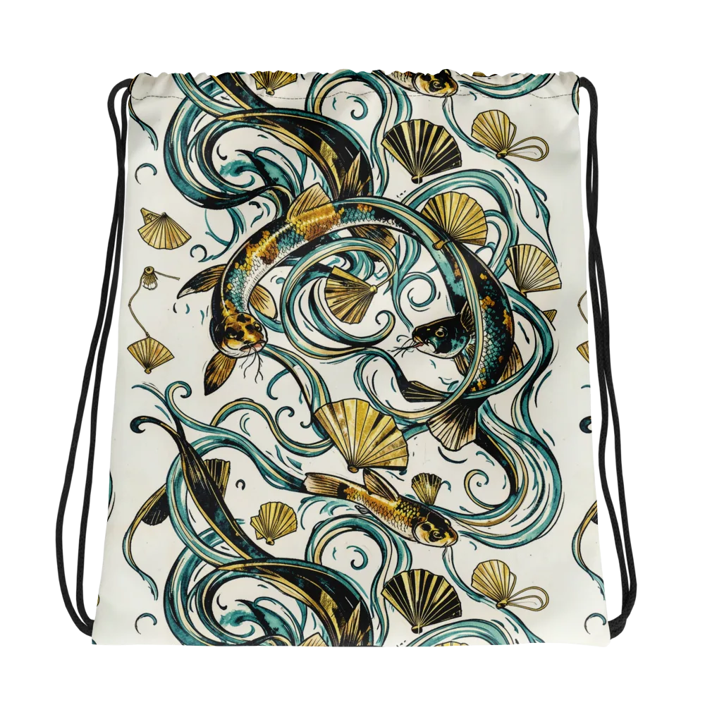 Gilded Eddies on Drawstring Bag — Photo