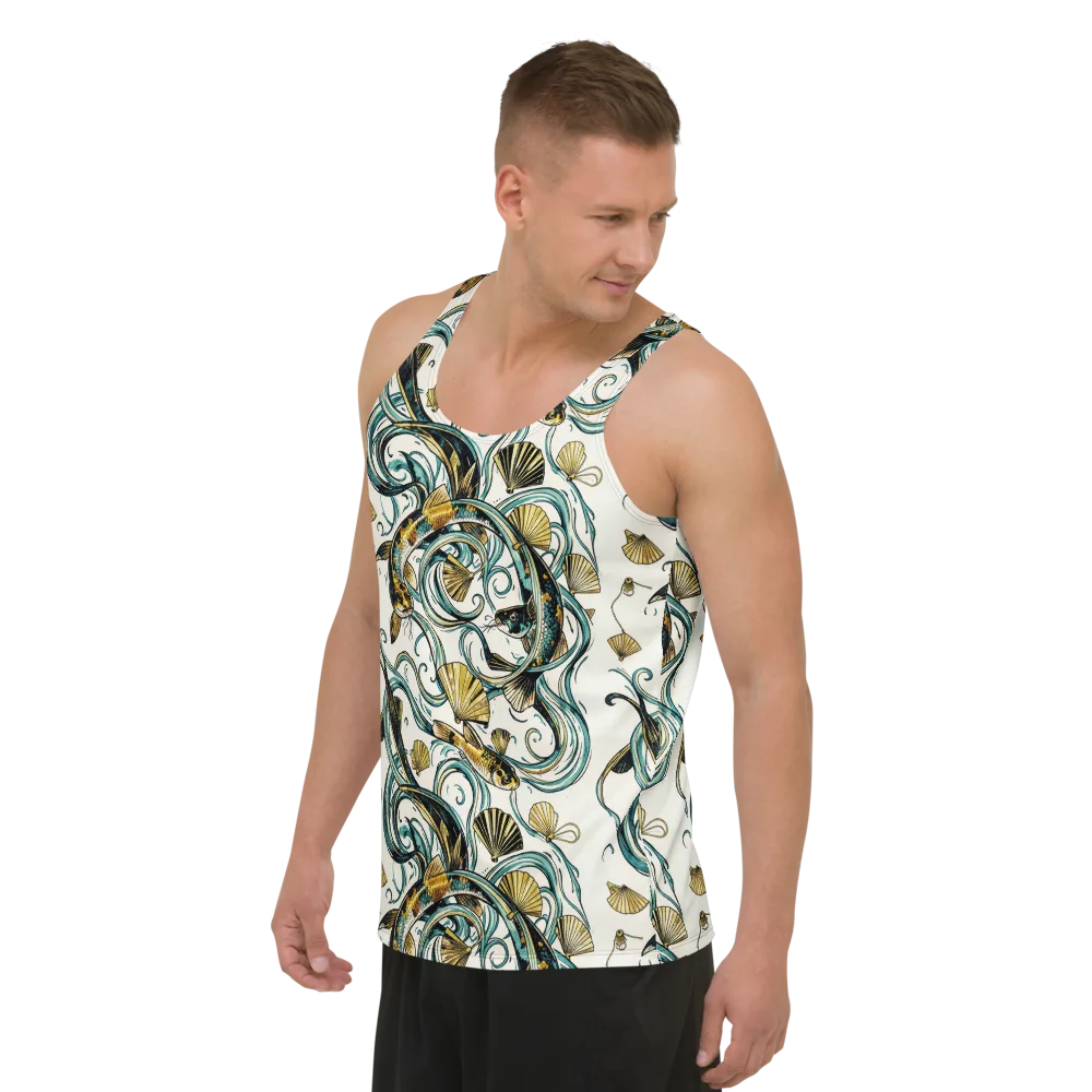 Gilded Eddies on Men's Tank Top — Left Front