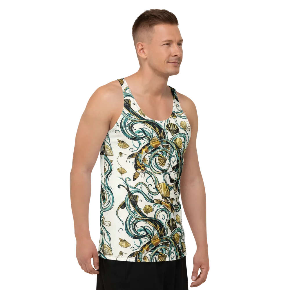 Gilded Eddies on Men's Tank Top — Right Front