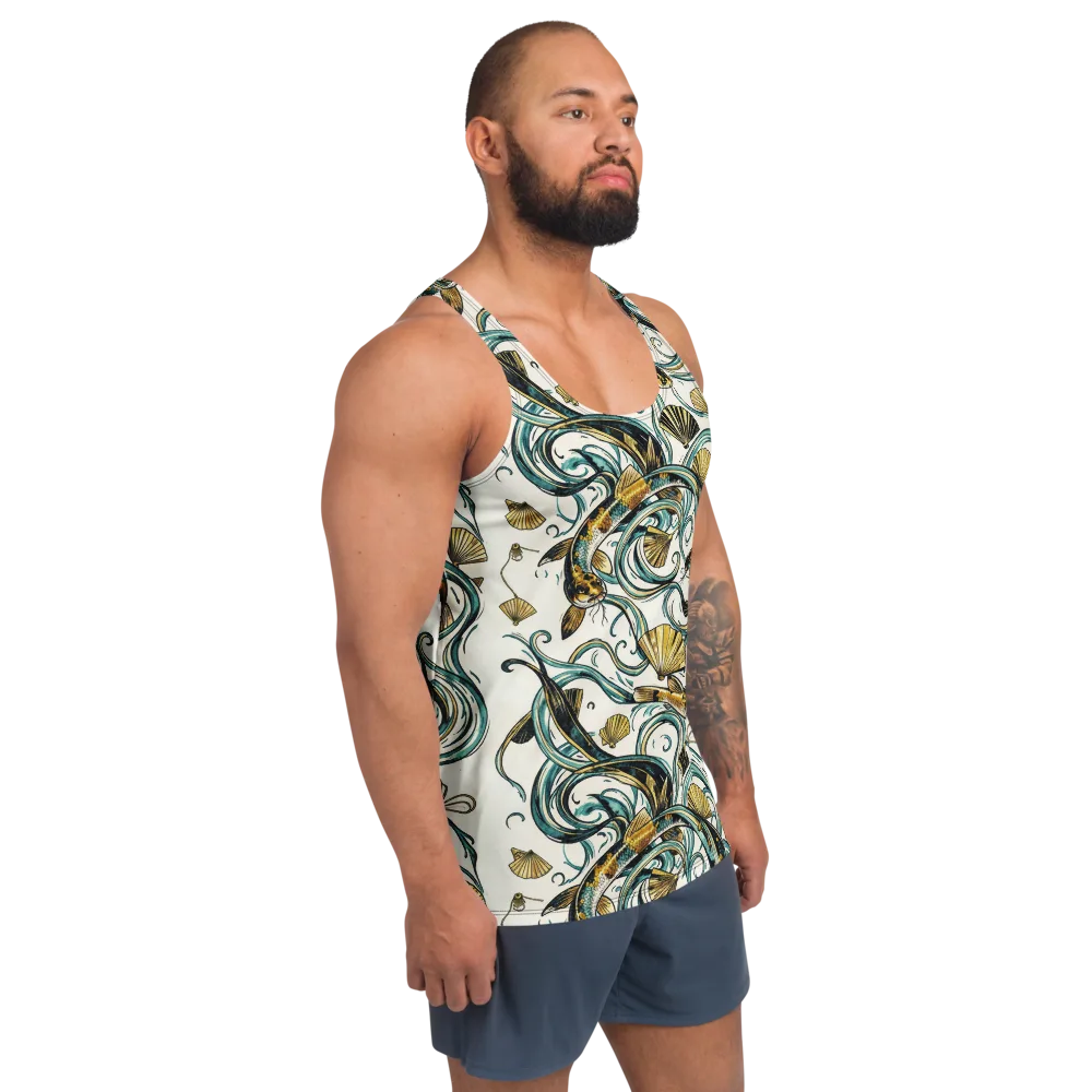 Gilded Eddies on Men's Tank Top — Right Front