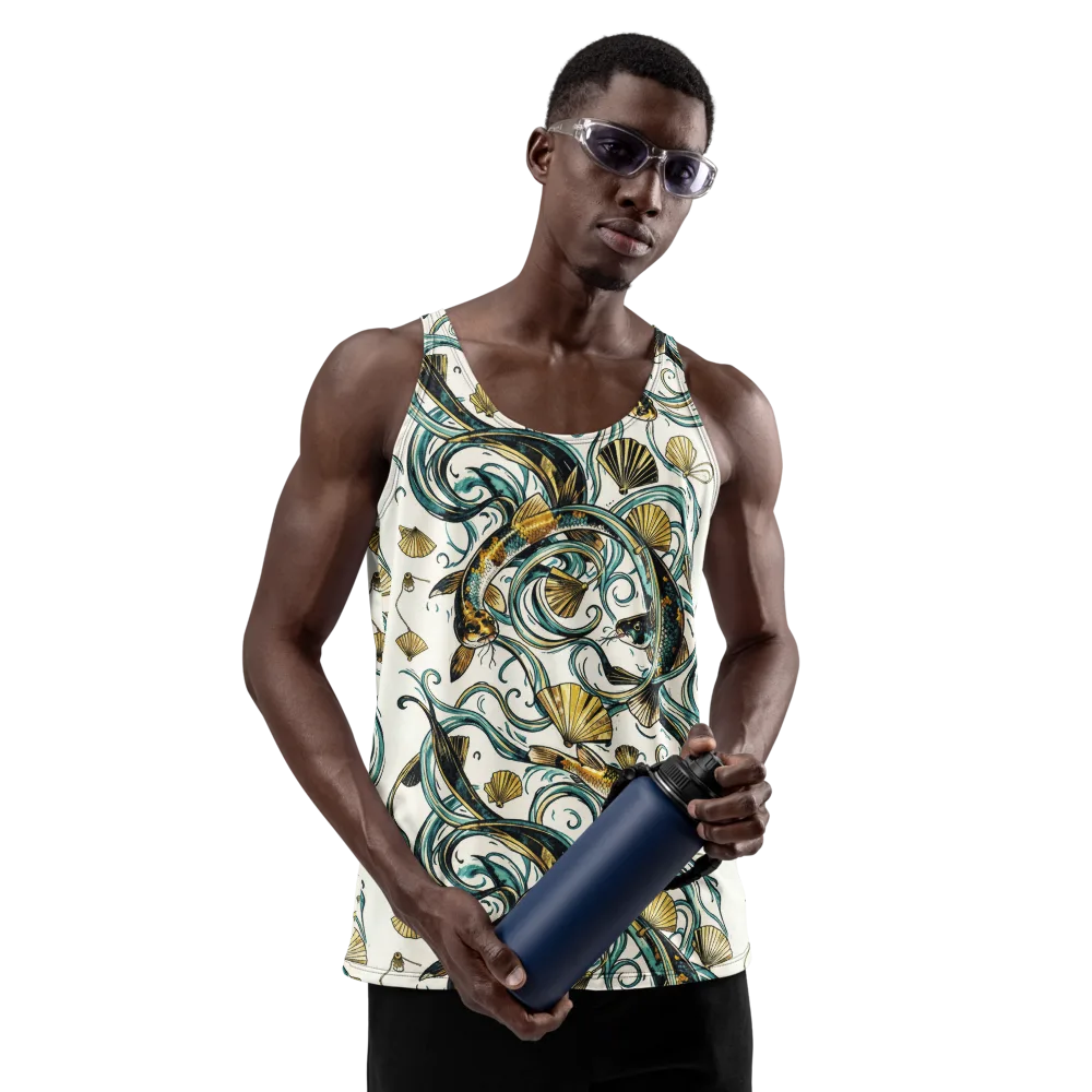 Gilded Eddies on Men's Tank Top — Front