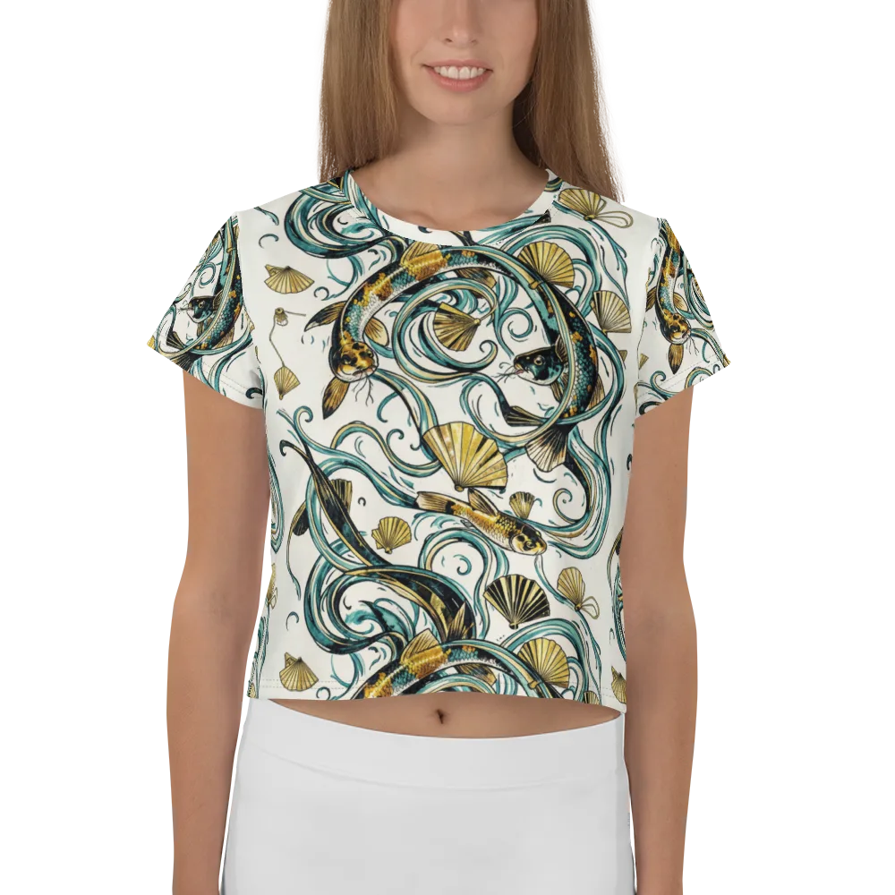 Gilded Eddies on Crop Tee — Front