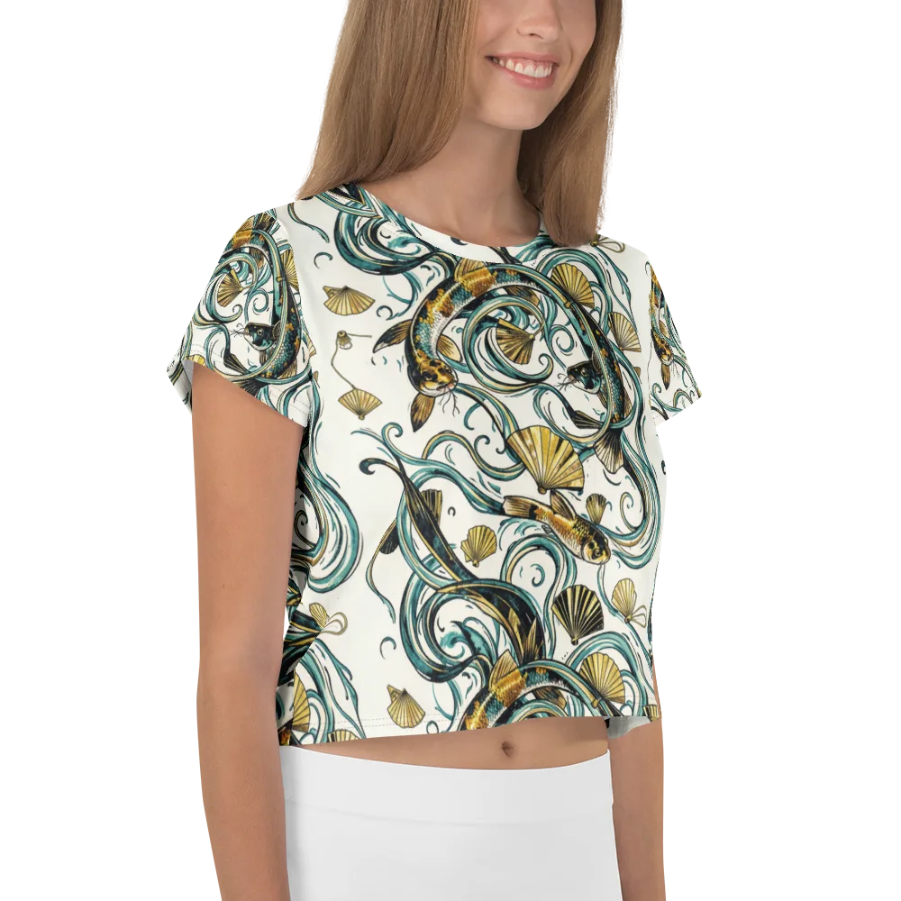 Gilded Eddies on Crop Tee — Right