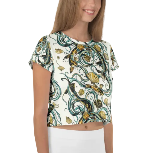 Gilded Eddies on a Crop Tee