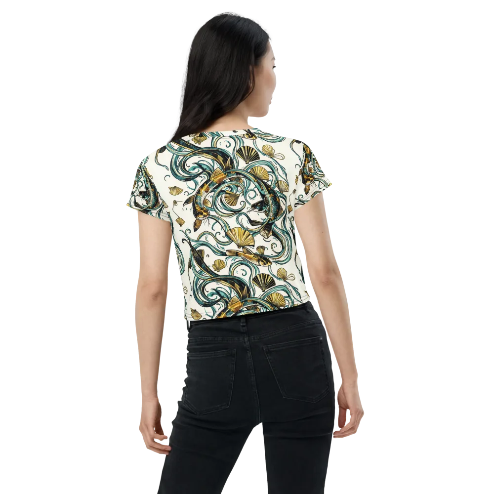 Gilded Eddies on Crop Tee — Back