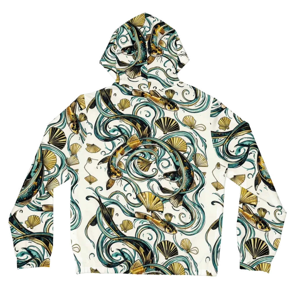 Gilded Eddies on Women's Full-Zip Hoodie — Back