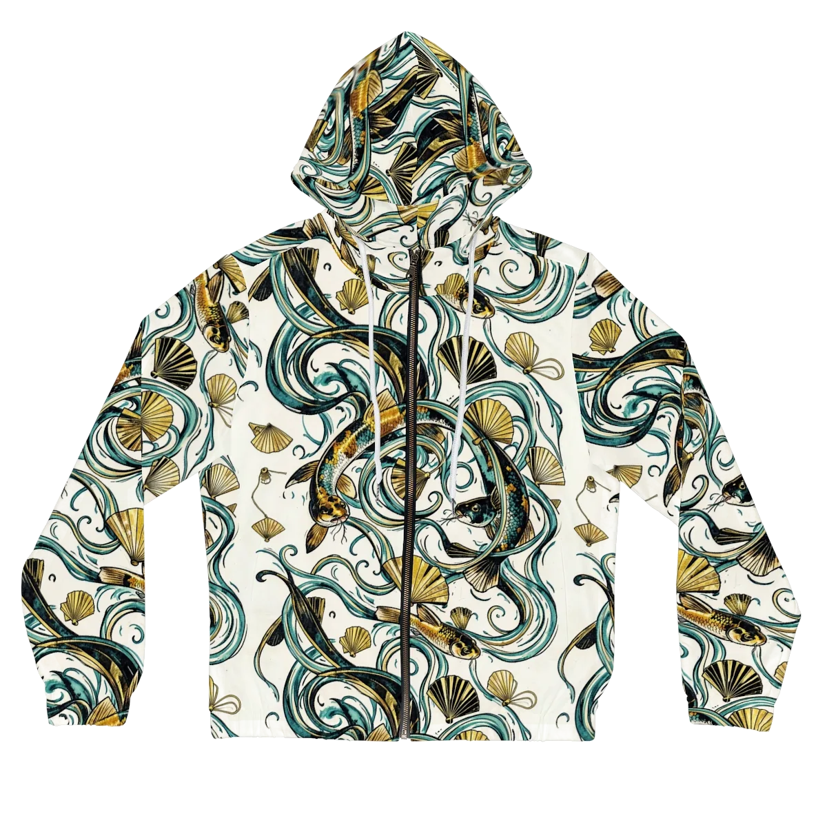 Gilded Eddies on Women's Full-Zip Hoodie — Front