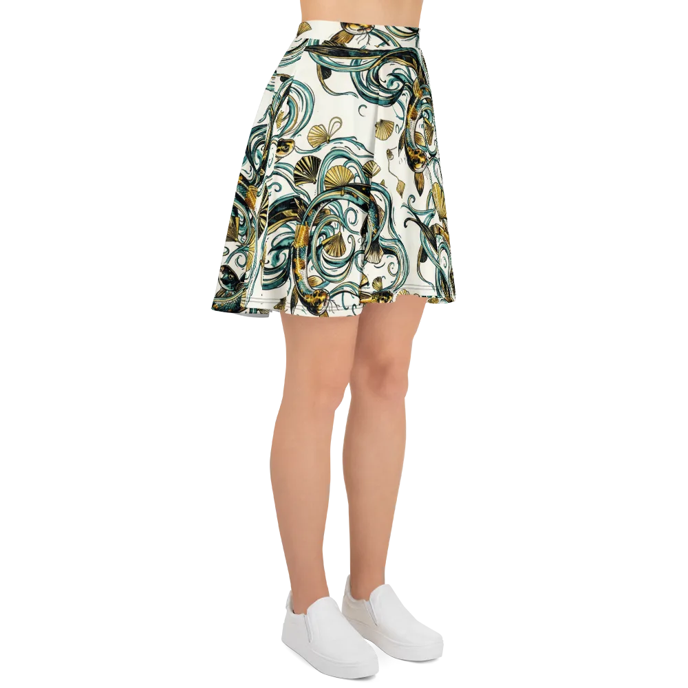 Gilded Eddies on Skater Skirt — Right