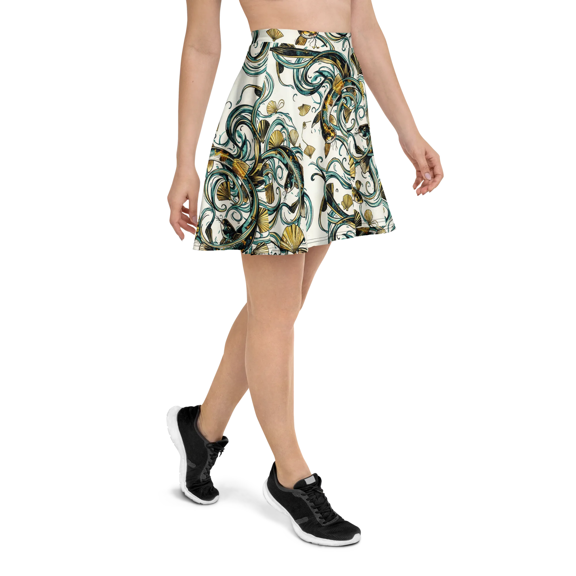 Gilded Eddies on Skater Skirt — Right