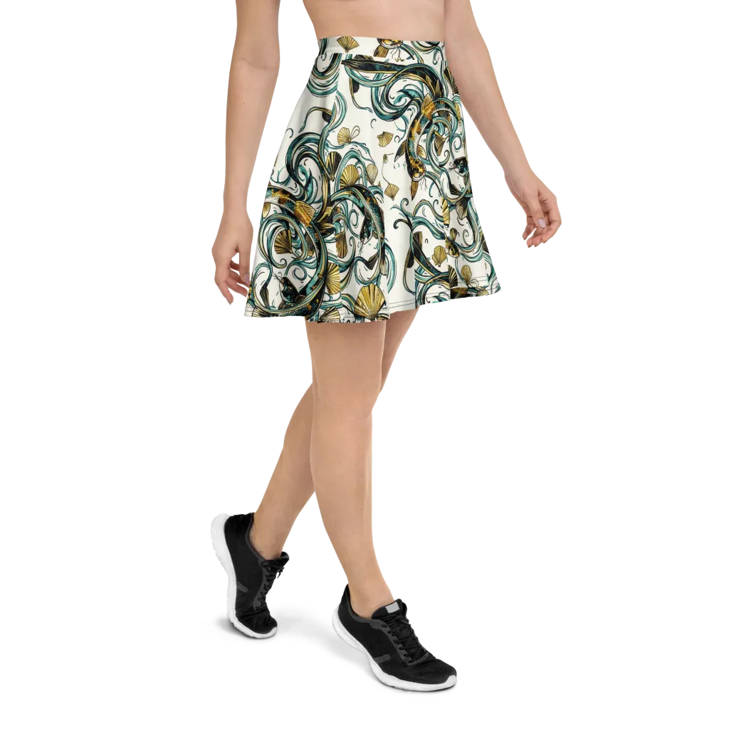 Gilded Eddies on Skater Skirt — Right
