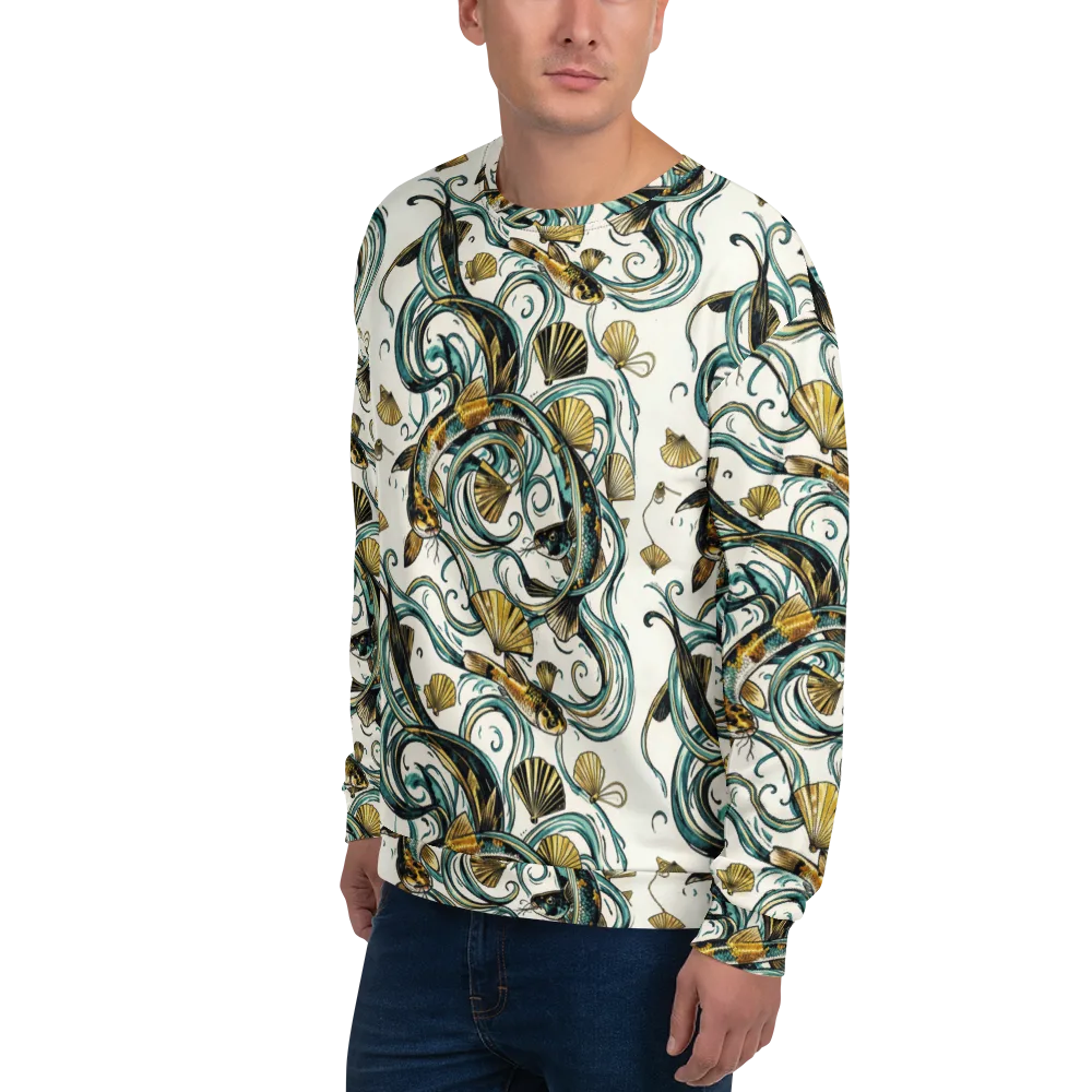 Gilded Eddies on Sweatshirt — Left Front